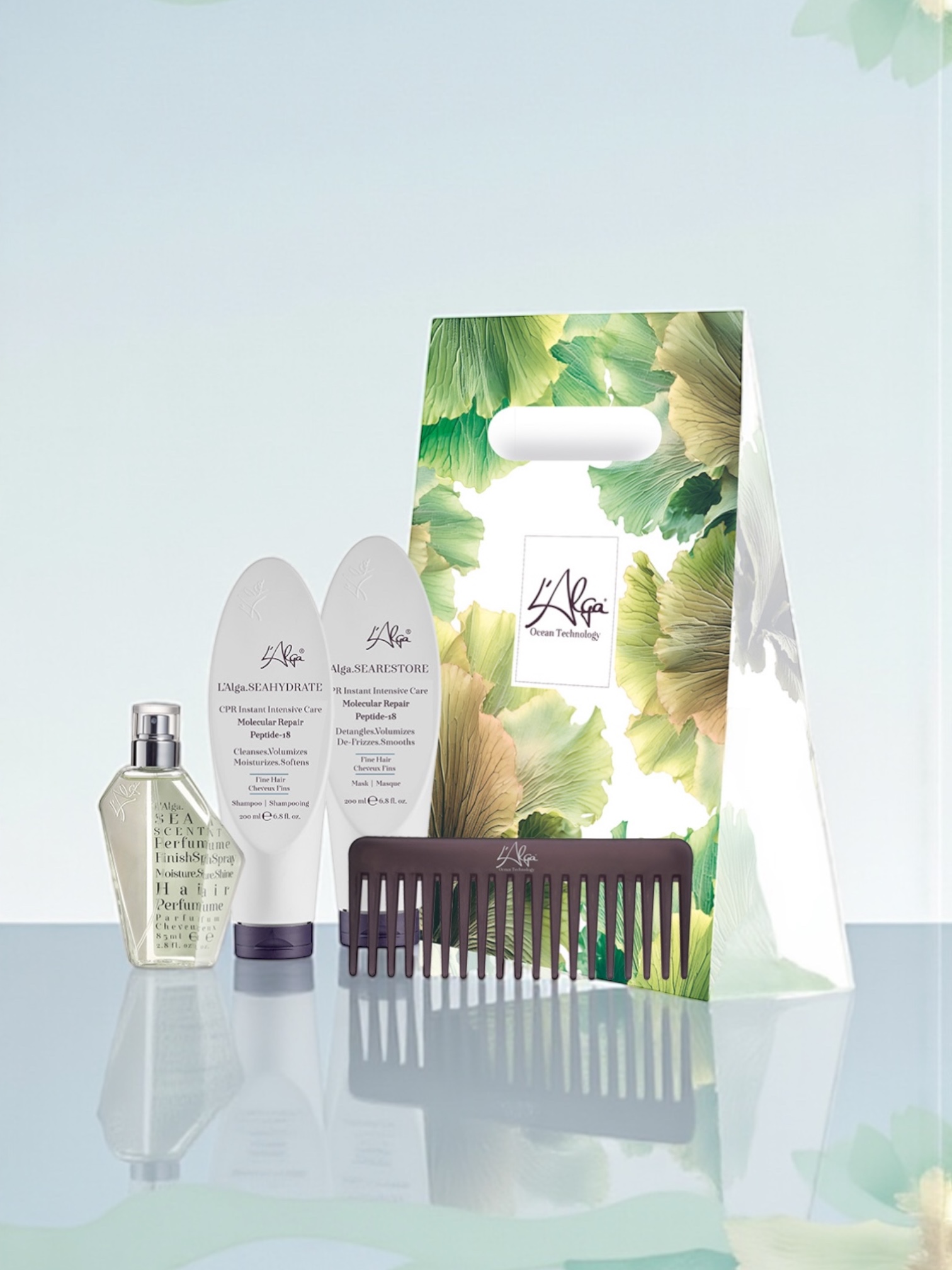 Luksuslikud ja eksklusiivsed juuksehoolduse kinkekomplektid tippklassi juuksetoodetega. Hoolikalt valitud professionaalsed juuksetooted kingivad juustele tervise, sära ja elegantsi.