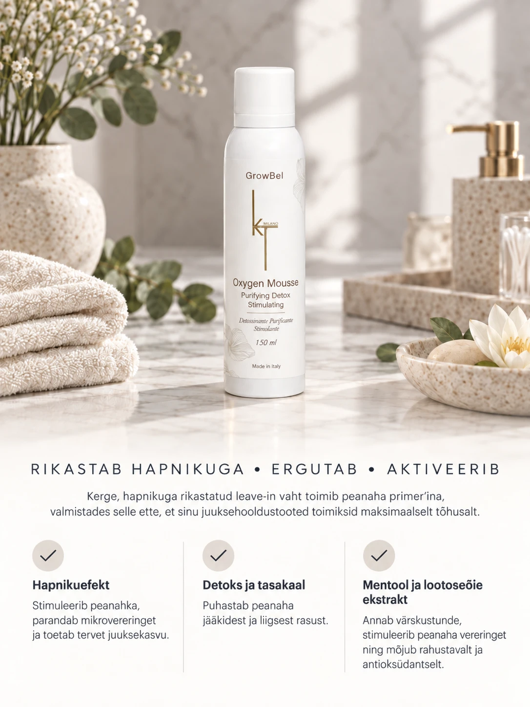 Кислородный мусс для кожи головы KT Milano Growbel - изображение 2
