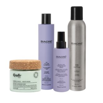 Bright Blonde Ritual on spetsiaalselt loodud blondidele, triibutatud ja hallidele juustele, mis kipuvad muutuma kollakaks, tuhmiks või kuivaks. See neljaastmeline rutiin neutraliseerib soovimatud soojad toonid, samal ajal taastades juuste pehmuse, elastsuse ja läike.