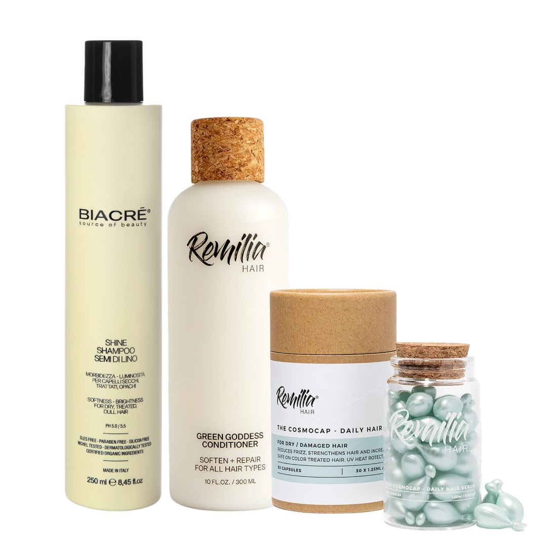 Luxury Shine Ritual on kõrgema taseme hooldusrutiin, mis on loodud juustele, mis vajavad enamat kui lihtsalt niisutust – need vajavad taastamist, kaitset ja nähtavat transformatsiooni.